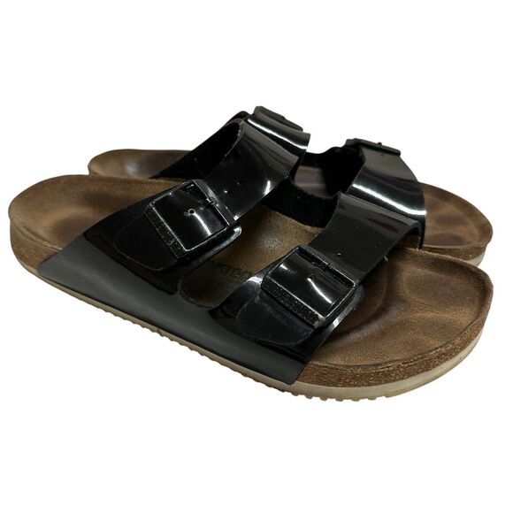 BIRKENSTOCK Arizona Sandals Black Patent Size 42 - Picture 1 of 12